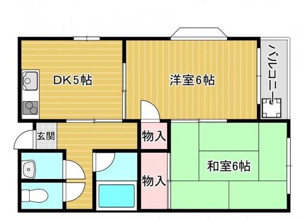 デイルーチェ鶴町の物件間取画像